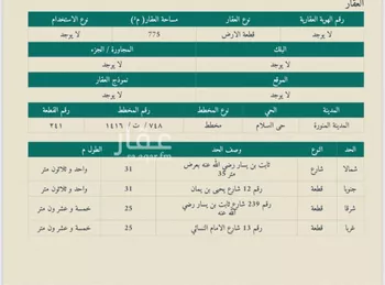أرض للبيع في شارع ثابت بن يسار, حي السلام, مدينة المدينه المنوره, منطقة المدينة المنورة