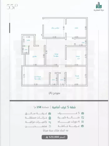 شقة للبيع في شارع النبأ, حي حكومي1, مدينة جدة, منطقة مكة المكرمة صورة 3