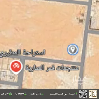 أرض للإيجار في شارع العماريه 614, مدينة مخطط استراحات العماريه, منطقة الرياض