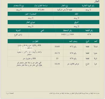 أرض للبيع في شارع علي ابن ابي طالب, حي مخطط وادي الفرع, مدينة وادي الفرع, منطقة المدينة المنورة صورة 2