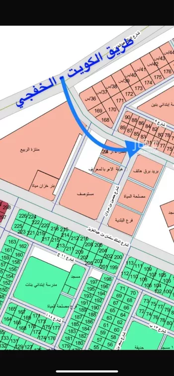 أرض للبيع في شارع شارع الامير بندر, حي الربيع, مدينة النعيريه, المنطقة الشرقية صورة 2