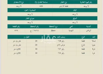 أرض للبيع في شارع شارع , مدينة الرياض, منطقة الرياض صورة 3