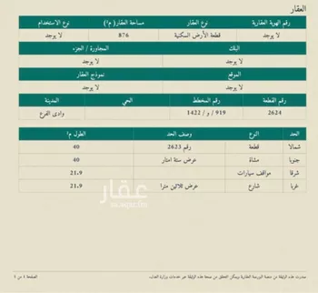 أرض للبيع في حي مخطط وادي الفرع, مدينة وادي الفرع, منطقة المدينة المنورة صورة 2