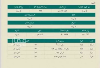 أرض للبيع في شارع خلاد بن رافع, حي الملك فهد, مدينة عنيزه, منطقة القصيم صورة 2