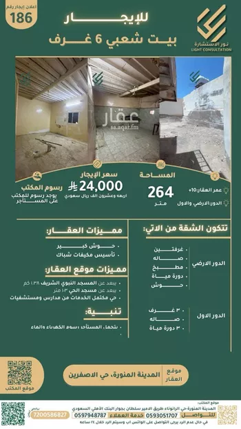 استراحة للإيجار في شارع احمد بن محمد بن الغماز, حي الأصيفرين, مدينة المدينه المنوره, منطقة المدينة المنورة