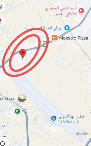 أرض للبيع في شارع غزوة ذات الرقاع, حي المطار, مدينة ابها, منطقة عسير