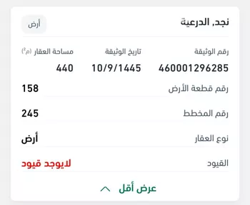 أرض للبيع في شارع عبدالعزيز ال سعود, حي العدل, مدينة امارة منطقة الرياض - الجبيله, منطقة الرياض صورة 2