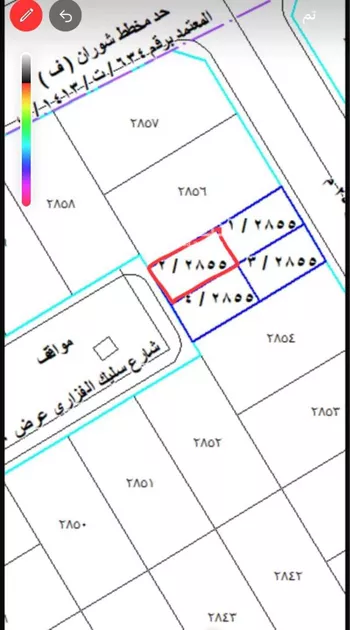 أرض للبيع في شارع ثعلبة الخشني, حي نبلاء, مدينة المدينه المنوره, منطقة المدينة المنورة صورة 3
