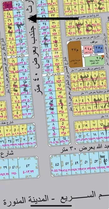 أرض للبيع في شارع الحارث بن جندب, حي الاناهي, مدينة المدينه المنوره, منطقة المدينة المنورة