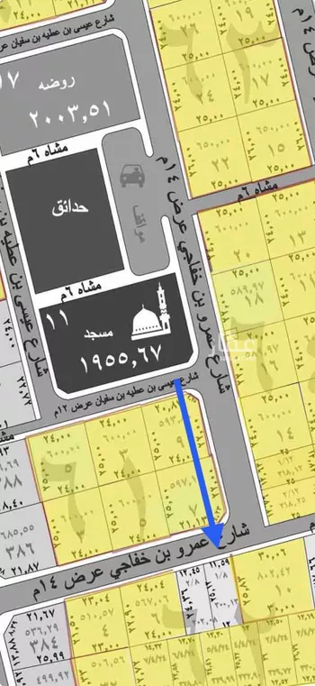 أرض للبيع في شارع عمرو ابن الخفاجي العامري, حي طيبة, مدينة المدينه المنوره, منطقة المدينة المنورة