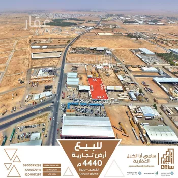 أرض للبيع في شارع المعارض, حي المعارض, مدينة بريده, منطقة القصيم