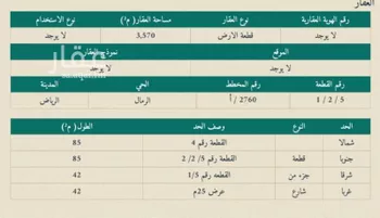 أرض للبيع في شارع ابن قياس, حي الرمال, مدينة الرياض, منطقة الرياض صورة 2