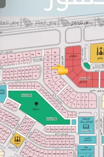 أرض للبيع في شارع عباد ابن بشر الاشهل, حي الصقور, مدينة الاحساء, المنطقة الشرقية