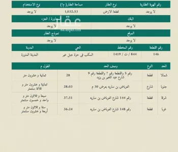 أرض للبيع في شارع العرباض ابن ساريه, حي السكب, مدينة المدينه المنوره, منطقة المدينة المنورة صورة 2