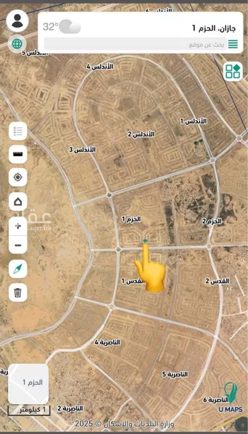 أرض للبيع في شارع القدس 693, حي الحزم 1, مدينة جازان, منطقة جازان