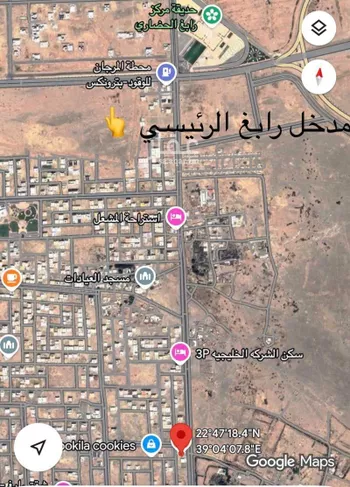 أرض للإيجار في شارع الدمجاء, حي المرجانية, مدينة رابغ, منطقة مكة المكرمة