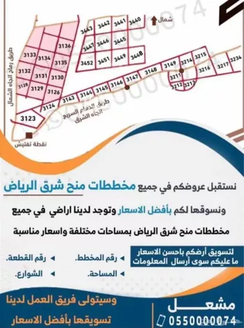 أرض للبيع في حي الشعلة, مدينة الرياض, منطقة الرياض صورة 2