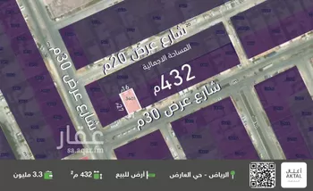 أرض للبيع في شارع عبدالرحمن بن محمد بن مسلمة الأنصاري, حي العارض, مدينة الرياض, منطقة الرياض صورة 2