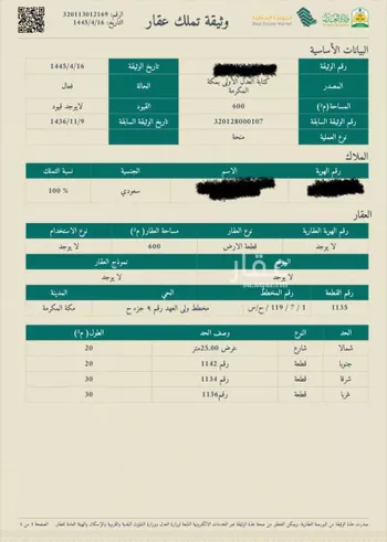 أرض للبيع في شارع الروحان ، حي ولي العهد ، مكة ، منطقة مكة المكرمة
