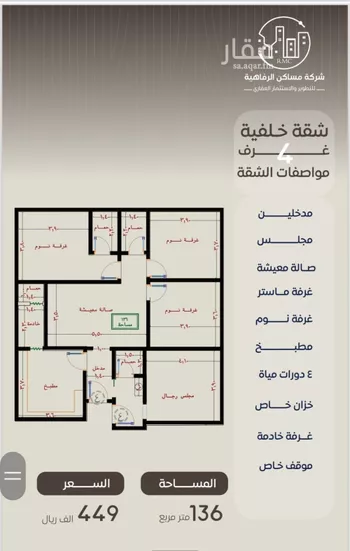شقة للبيع في شارع ظعفرانه, حي النزهة, مدينة جدة, منطقة مكة المكرمة صورة 2
