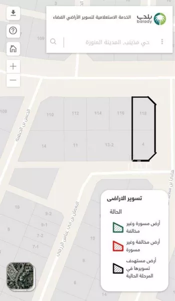 أرض للبيع في شارع اسيد بن كعب, حي وادي مذينب, مدينة المدينه المنوره, منطقة المدينة المنورة صورة 3