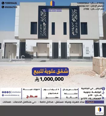 شقة للبيع في شارع رقم 206, حي الجنادرية, مدينة الرياض, منطقة الرياض
