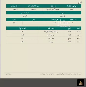 أرض للبيع في شارع الربوه مانح, حي الربوة, مدينة مرات, منطقة الرياض صورة 3