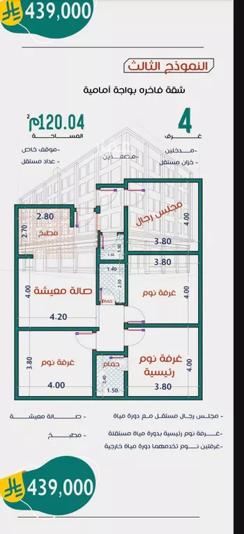شقة للبيع في شارع عاصم ابن قيس, حي الربوة, مدينة جدة, منطقة مكة المكرمة صورة 3