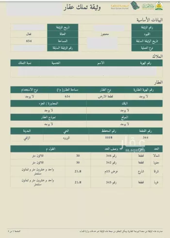 أرض للبيع في حي الورود, مدينة الزلفى, منطقة الرياض صورة 2