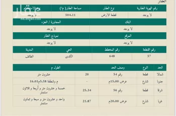 أرض للبيع في شارع الكدى 21, حي الكدى, مدينة امارة منطقة مكة المكرمة - الطائف, منطقة مكة المكرمة