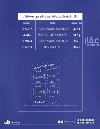 أرض للبيع في شارع عام , حي البديعة, مدينة البكيريه, منطقة القصيم صورة 2