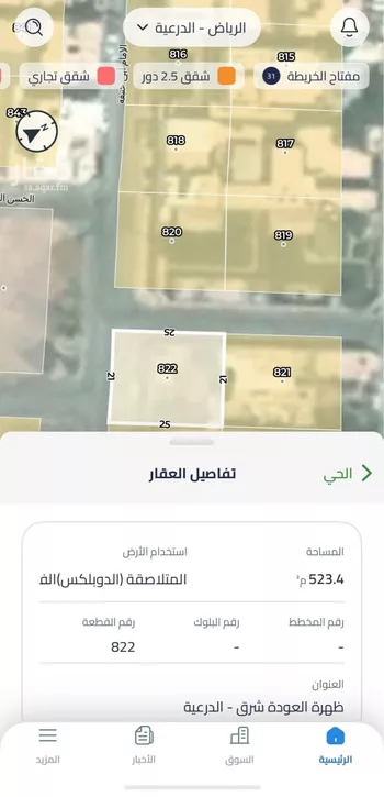 أرض للبيع في شارع الامام ابي حنيفة, حي ظهرة العودة شرق, مدينة امارة منطقة الرياض - الدرعيه, منطقة الرياض