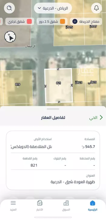 أرض للبيع في شارع ال صفيان, حي ظهرة العودة شرق, مدينة امارة منطقة الرياض - الدرعيه, منطقة الرياض صورة 2
