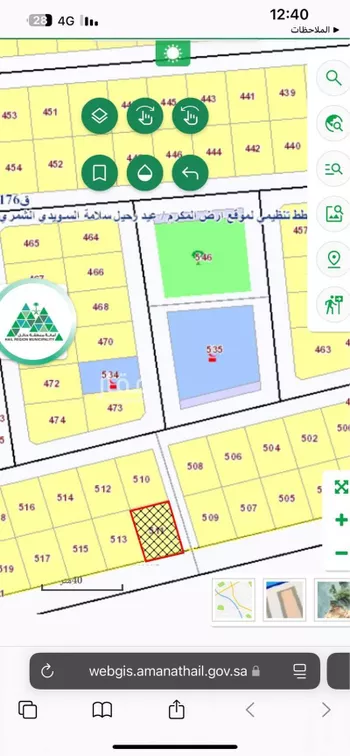 أرض للبيع في حي الفرحانية, مدينة الفرحانيه, منطقة حائل صورة 3