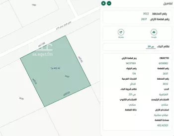 أرض للبيع في شارع البذل, حي الغنامية, مدينة الرياض, منطقة الرياض صورة 2