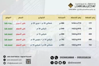 أرض للبيع في حي مخطط وادي الفرع, مدينة وادي الفرع, منطقة المدينة المنورة صورة 5