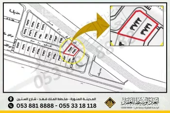 أرض للبيع في حي مخطط وادي  الفرع, مدينة وادي  الفرع, منطقة المدينة المنورة صورة 2