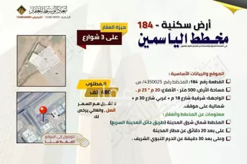 أرض للبيع في حي أبو سدر, مدينة المدينه المنوره, منطقة المدينة المنورة صورة 4