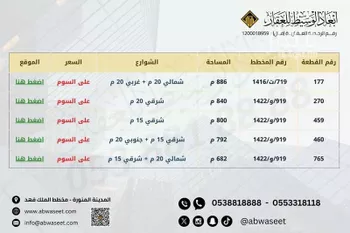 أرض للبيع في حي مخطط وادي الفرع, مدينة وادي الفرع, منطقة المدينة المنورة صورة 5
