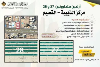 أرض للبيع في مدينة الذيبيه, منطقة القصيم