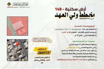 أرض للبيع في شارع المحبة, حي الشامية الجديد, مدينة مكه المكرمه, منطقة مكة المكرمة صورة 2