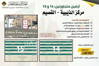 أرض للبيع في مدينة الروضه, منطقة القصيم صورة 5