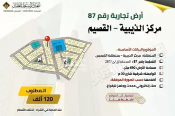 أرض للبيع في مدينة الذيبيه, منطقة القصيم صورة 3