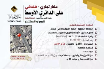 محل للبيع في شارع انس بن ابى مرثد, حي بنى ظفر, مدينة المدينه المنوره, منطقة المدينة المنورة صورة 2
