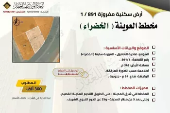 أرض للبيع في شارع هارون بن محمد بن اسحاق, حي الخضراء, مدينة المدينه المنوره, منطقة المدينة المنورة صورة 4