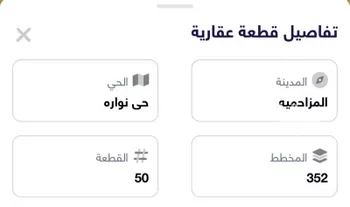 أرض للبيع في شارع بدر المزني, حي نوارة, مدينة المزاحميه, منطقة الرياض صورة 2