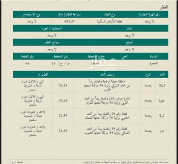 أرض للبيع في حي بني عطا, مدينة بني عطا, منطقة الباحة صورة 2