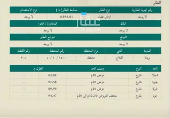 أرض للبيع في حي الفلاح, مدينة بريده, منطقة القصيم صورة 3