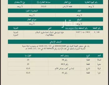 أرض للبيع في شارع لبدة ابن كعب ، حي طيبة ، المدينة المنورة ، منطقة المدينة المنورة