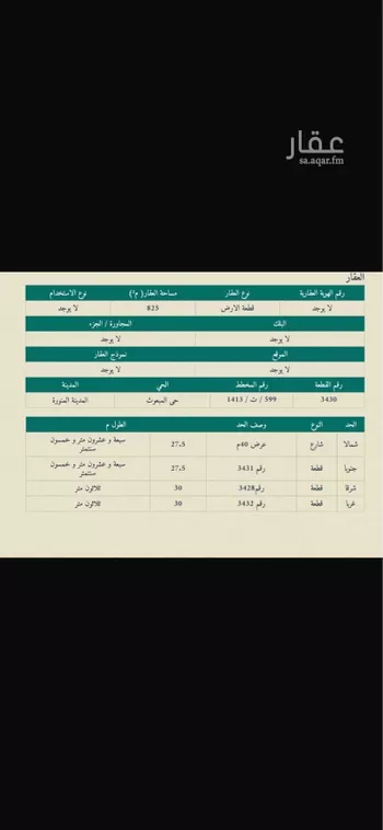 أرض للبيع في شارع خالد ابن يزيد ابن حارثة, حي الملك فهد, مدينة المدينه المنوره, منطقة المدينة المنورة صورة 3